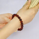 Famous family blood amber bracelet for women and men natural amber single circle bead bracelet maroon bracelet birthday gift 9mm