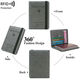 
New RFID anti-theft passport bag skin feeling passport protection case air ticket certificate bag multifunctional travel passport clip grey