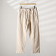 Pierre Cardin Sommer chinesischer Stil Leinenhose Herren Lose große Freizeithosen Retro -Stil atmungsaktiv gerade chinesische Baumwoll -Leinenhosen Khaki L