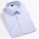 
MONTAGUT High-end No-Iron Summer Thin Stripe Dad Shirt Men's Short Sleeve Business Casual Professional Working Clothes Half-Sleeve Shirt Large 6624 42 Recommended Weight 160-170Jin [Jin equals 0.5 kg]