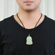 Phoenix Jewelry Hotan Jade Tara Guanyin Pendant Men's Gold Beads Natural Jade Necklace Practical Birthday Gift