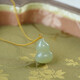Love 925 sterling silver necklace women's Hetian jade gourd pendant 18k gold jewelry birthday gift for girlfriend and wife