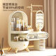 Vipero cosmetics storage box 2025 new style dressing table cosmetics storage desktop home dormitory with mirror mouth elegant white-combination style-light luxury
