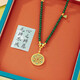 BMOI Old Phoenix 999 Gold Pure Gold Necklace Sweater Chain Green Agate Eight Treasures Compass Pendant Necklace Women's Time Comes to Turn