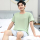 TTPMER睡衣男士夏季棉质短袖加大码薄款宽松中青休闲家居服套装可外穿 9928【H系列男短袖短裤套装】 175 L 【建议100-130斤】