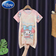 
Disney children's nightgown girls 2024 new cartoon summer short-sleeved thin pajamas girl baby Kulomi home clothes 黑 + 黑 girl nightgown [Pink KT cat] 14 size height 125-13555Jin [Jin equals 0.5 kg] All size