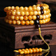 Yanyun Jewelry Collection Natural Beeswax Bracelet Russian Material Raw Mineral Amber Full Honey Chicken Oil Yellow Buddha Beads 108 Bracelets 7-8mm