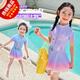 G.duck Little Yellow Duck Children's New 2025 Summer Girls Quick-Drying Sunscreen Internet Celebrity One-piece Swimsuit Seaside Baby Girl Thin Purple 90