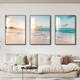 Yonghuan Wohnzimmer Dekorative Malerei Stil Landschaft Wandmalerei Sofa Hintergrund Wandhängemalerei Triple Wandbild 13581/13583/13590 70* Klassisches schwarzes Rahmenbild