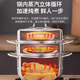 Kangbach stainless steel three-layer steamer household multi-bottom large steamer steamer visible pot lid 28cm universal induction cooker
