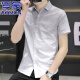 
ROMON high-end ice silk cool short-sleeved shirt for men 2025 summer casual half-sleeved square collar free iron shirt for men 844 green 2XL