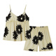 Langsha cool pyjamas pour femmes shorts de suspension d'été pour femmes Suit à poitrine sexy glacée et combinaison de vêtements de soie printemps et automne 50m9902 avec poitrine xl