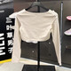 阿迪达斯 （adidas）T恤女长袖三叶草高腰短款开衫V领针织运动服II0708官方旗舰正品 II0708 M