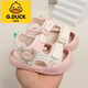 G.DUCKKIDS小黄鸭女宝宝夏季新款防滑学步6-18个月软底沙滩鞋男童婴幼儿凉鞋 黑色6622卡通凉鞋 10.5 内长13.0cm16码
