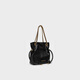 CHARLES/KEITH25 autumn new product soft drawstring simple chain lucky bag bag hand tote bag women's bag CK2-80151536 Black S