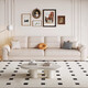 Mumian's new minimalist cat claw leather sofa living room small apartment piano keys straight sofa SF-A80 2.1 meters white