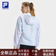 斐乐（FILA）女士梭织外套2025夏新款健身运动满印防晒连帽上衣 满印一-ZA M 165/84A
