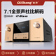 QISHENG AV-189 power amplifier home 5.1 high-power KTV karaoke public amplifier professional HIFI fever audio panoramic sound 7.1 Dolby DTS high-definition HDMI home theater gold model 7.1 Dolby DTS dual decoding panoramic sound