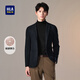 HLA Hailan House Casual Suit Men's Notch Collar Velvet Stretch Jacket Men's Winter HWXAD4W101A Navy Pattern A1 L 175/92A Recommended 125~136Jin Jin equals 0.5 kg