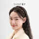 Xuanzi (SHINE) Shopping mall same style Elegant and fashionable leopard print tooth comb hair band wavy hair clip with anti-slip teeth face wash birthday gift coffee color 1 piece