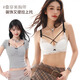 
Carey Kay sexy lace underwear for women pure desire 2025 latest summer thin small breasts gathering and sagging bra milky white-single bra M (34/75AB recommended)
