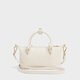 CHARLES/KEITH25 autumn new product knot hand-held crossbody small square dumpling bag CK2-30271635 Cream milk white S