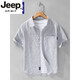 Jeep Spirit Camisa de algodón puro de algodón de algodón corto de algodón corto