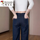 Woodpecker Blue Tennis Straight Jeans Women's 2025 Spring and Summer New Small Small Narrow Edition Wide Leg Pants Summer Thin Women's Pants Blue [Cropped Pants] XL 29115-125Jin[Jin equals 0.5 kg]