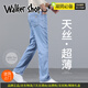 Walker Shop高端夏季宽松直筒牛仔裤男2025新款天丝薄款休闲牛仔裤男 蓝色9767 29 【腰围2尺2适合100-110斤】
