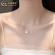 China Gold (CHINA GOLD) Pure Silver Necklace Girls Pendant Silver Jewelry Light Luxury Fashion Sansheng Lucky Tanabata Birthday Gift for Girlfriend and Lover Pure Silver Sansheng Lucky Necklace + Brand Gift Box