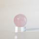 KIK Natural Pink Crystal Ball White Crystal Ball Meditation Yoga Office Raw Stone Living Room Ornament Spherical Base Gift Follow Moments Kik9922 to grab new products