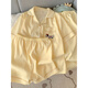 Arctic Velvet Dinkshund Dog Pyjamas for Women 2025 Nouveau été coton Pure Coton Gauze à manches courtes à trois pièces CARTIGAN Coton Silk Home Vêtements Yunduo Cotton-9902 # Star KT Cat Treece Set M [Suggestion 75-100Jin [Jin est égal à 0,5 kg]]]