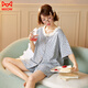 
Cat man pajamas for women in summer cotton ammonia short-sleeved suit cute cartoon bear comfortable breathable sweet can be worn outside home clothes