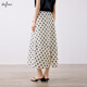 Eifli (Eifini) Eifli Polka Dot-Rock für Frauen Sommerfarbe Taille A-Line