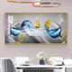 Three-April Tiger and Jiuyu Picture Restaurant Decoration Painting Light Luxury Modern Simple Dining Room Wine Glass Mural Dining Room Dining Table Background Wall Painting 01 - surplus every year 8040 Gold Frame Hand-framed Picture Frame + Light Luxury