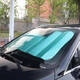 Manmang es adecuado para artefacto de sunshade montado en la parte delantera del parabrisas interior de la protección solar aislamiento solar aislamiento de succión de verano copa de succión del sol montado en el sol 5 capas 14070 hielo azul