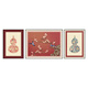 Mojy Hall Sofa mit Gemälden Neue chinesische Stil Happy Eyebrow Wohnzimmer Dekoration Malerei Neues chinesisches Stil atmosphärischer Sofa Hintergrund Wand Hanging B Happy Top Zweig Set drei Bilder auf beiden Seiten 70*90 in der Mitte 90*12041