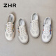Chaussures de planche zhr pour femmes Chaussures décontractées d'été pour femmes Mesh chaussures plates respirantes Simple Sports Chaussures pour femmes Commu au riz polyvalent Gray 37