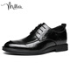 Millies Top Capa Cow Wide Shoes para hombres para hombres para aumentar los zapatos de cuero casual para los zapatos de boda que aumentan los hombres U1291 Black Highening 40