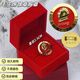 RSRDDY Chairman Mao Badge Golden Red Background Serving the People Badge Mao Zedong Commemorative Badge Head Pin Gift Chairman Mao Badge 1 piece 2.5CM boxed