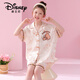 Disney Girls Pajamas Summer Seda Seda de manga delgada Traje de manga corta para niños Cartoon Lindo Mediano de moda y niños grandes Ropa para el hogar G-6628# Jiyikawa 170 Tamaño 22 [Altura 160-165cm]
