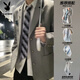 Playboy (PLAYBOY) original Japanese college style DK uniform suit suit shirt trousers school supply full set of male and female class uniforms gray suit + Q28 shirt + blue tie + gray pants M