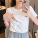 哺乳衣夏季纯棉短袖T恤辣妈舒适居家t恤月子期喂奶上衣孕妇打底衫 9272樱桃上掀哺乳口 M 85-105斤