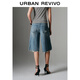 UR2025 Summer NUEVO MUJERES RETRO LANA RETRADA Jeans recortados UWJ850038 Azul 27