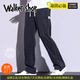 Walker Shop高端男士牛仔裤夏季薄款休闲裤男直筒宽松阔腿牛仔裤子男 1048黑色 XL 【135-155斤】