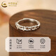 China Gold (CHINA GOLD) pure silver four-leaf clover ring for women 2025 new style light luxury exquisite Valentine's Day birthday gift Year of the Horse animal year gift pure silver four-leaf clover ring brand gift box
