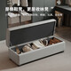 Oppein Lawrence Italian minimalist home-entry shoe changing stool household door storage shoe stool feel clothing store rest stool light brown 1713-11 storage 120*40*40cm