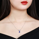HEEKAIYI Sapphire Necklace for Women Cornflower Blue 18k Diamond Pendant Chinese Valentine's Day Birthday Gift for Wife and Girlfriend Selected 1.17 carat/cornflower blue/double certificate