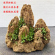Fine small water stone bonsai rockery absorbent stone micro landscape decoration strange stone ornaments natural rough stone water rust stone about 17-20cm free grass seeds and stones