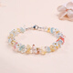 Chenshi Dopamine Colored Crystal Bracelet Gravel Bracelet String Niche Exquisite Women's Bracelet Comes with Certificate